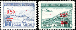 6659 0,50 Auf 2 L. Und 2,50 Auf 5 L. "Flugpostmarken", Flugpostausgabe 1952, Tadellos Postfrisch, Mi. 550.-, Katalog: 52 - Albanien