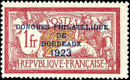 6696 1923, 1 Fr. Philatelistenkongress, Ungebraucht, Tadellos, Sign. Scheller, Mi. 650,- Für **, Katalog: 152 * - Other & Unclassified