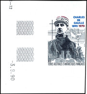 6745 1991, 18,80 Fr. De Gaulle Ungezähnt Mit Linker Unterer Bogenecke Und Druckdatum, Tadellos Postfrisch, Unsigniert, K - Other & Unclassified