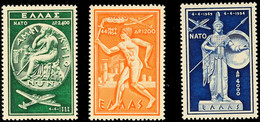 6754 1954, Nato, Postfrischer Kabinettsatz, Mi. 130.-, Katalog: 615/17 ** - Sonstige & Ohne Zuordnung