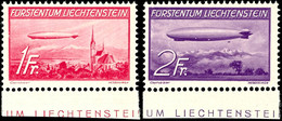 6821 1936, "Zeppeline" Kpl. Tadellos Postfrisch Je Mit Unterrand, Mi. 260.-, Katalog: 149/50 ** - Liechtenstein