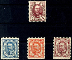 6832 5 Fr. Adolf, 25 C., 2 1/2 Und 5 Fr. Wilhelm IV., Je Ungebraucht, Mi. 220.-, Katalog: 66,76,82/83 * - Luxemburg