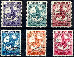 6835 1934, 10 + 5 C. - 1 3/4 - 1 1/2 Fr. Kinderhilfe Kpl., Tadellos Rundgestempelt, Mi. 220.-, Katalog: 259/64 O - Luxemburg