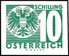 6913 1 G - 10 S. Portomarken Ungezähnt Komplett, Dabei Die 1, 2, 12 Und 30 H. Als Probedrucke Auf Andruckpapier Ohne Gum - Sonstige & Ohne Zuordnung