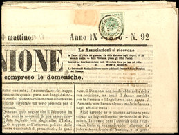 6915 1853, Kpl. Zeitung Mit 2 Kr., Marke Minimal Touchiert, Sonst Tadellos Mit Stpl. MILANO, Katalog: 1II BF - Sonstige & Ohne Zuordnung