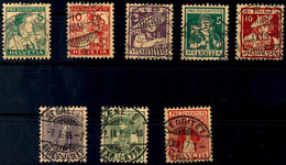 6963 5 Bis 10 C. Pro Juventute 1915/16 Und 1917, 8 Werte Kpl. Gestempelt, Mi. 380.-, Katalog: 128/35 O - Sonstige & Ohne Zuordnung