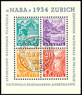 6969 Blockaugabe "Nationale Briefmarkenausstellung" Sog. Naba-Block, Tadellos Gestempelt Mit Sonderstempel, Mi. 750.-, K - Sonstige & Ohne Zuordnung