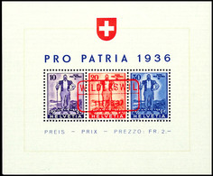 6972 Blockausgabe "Pro Patria", Tadellos Gestempelt, Mi. 260.-, Katalog: Bl.2 O - Sonstige & Ohne Zuordnung