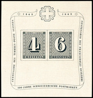 6977 Blockausgabe "100. Jahre Schweizerische Briefmarken", Tadellos Postfrisch, Mi. 120.-, Katalog: Bl.8 ** - Sonstige & Ohne Zuordnung