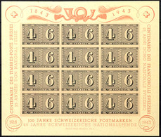 6978 Blockausgabe "100 Jahre Schweizerische Briefmarken, 25 Jahre Schweizerische Nationalspende", Tadellos Postfrisch, M - Sonstige & Ohne Zuordnung