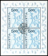 6991 2000, 5 Fr. Stickerei Kleinbogen Postfrisch Und Mit Sonderstempel, Dazu Präsentationsheft Mit Eingeklebter Ungebrau - Sonstige & Ohne Zuordnung