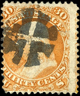 7088 30 C. Orange, Waffeltype VII, Tadellos, Gestempelt, Scott: 100 (900,-$), Katalog: 24WVII O - Sonstige & Ohne Zuordnung