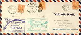 7122 1935, PAN-AM American Clipper Erstflug San Francisco - Guam - San Francisco, Brief Mit Drei Aufgabestempeln Und Fra - Sonstige & Ohne Zuordnung