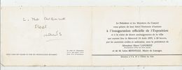 Programme , Invitation 4 Pages ,2 Scans ,1955 , Saint Yrieix La Perche , Haute Vienne ,inauguration De L'exposition... - Programmi