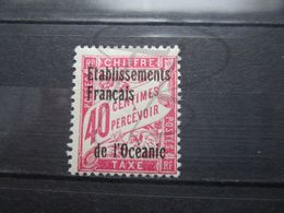 VEND BEAU TIMBRE TAXE DES ETABLISSEMENTS FRANCAIS DANS L'OCEANIE N° 5 , X !!! - Segnatasse