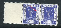 France - N°324  , Variété ,2ème  Lettre N De Internationale Avec Tiret Tenant à Normal ,  Neufs Luxe - Ref V332 - Unused Stamps
