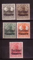 LOTE 1654  ///  (C050)  ALEMANIA BAYERN  YVERT Nº: 136/140 *MH - Mint