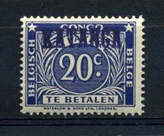 KATANGA- BELGISCH CONGO Tax 20 Cent Hand Overprinted  MINT NEVER HINGED - Katanga