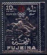 Fujeira 1972, Olympic Games In Munich, 10r Athletic, 1val SILVER IMPERFORATED - Summer 1972: Munich