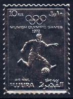 Fujeira 1972, Olympic Games In Munich, Football, 1val SILVER - Unused Stamps