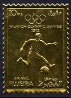 Fujeira 1972, Olympic Games In Munich, Football, 1val GOLD - Unused Stamps