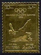 Fujeira 1972, Olympic Games In Munich, Diving, 1val GOLD - Kunst- Und Turmspringen