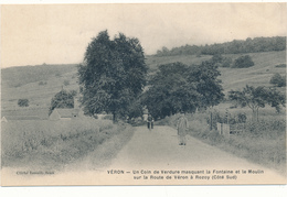 VERON - Coin De Verdure Masquant La Fontaine Et Le Moulin - Veron