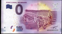 France - Billet Touristique 0 Euro 2018 N°3333 (UEEE003333/5000) - PONT-CANAL DE BRIARE, Palindrome - Privéproeven