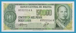 BOLIVIA 		50.000 Pesos Bolivianos 	D.05.06.1984	 # 65322014A   P# 170 - Bolivie