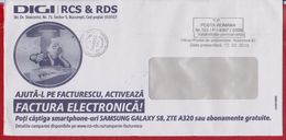 ROMANIA DIGI RCS&RDS INTERNET AND TELEVISION COMPANY COMERCIAL COVER - Lettres & Documents