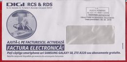 ROMANIA DIGI RCS&RDS INTERNET AND TELEVISION COMPANY COMERCIAL COVER - Storia Postale