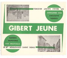 Buvard Gibert Jeune 27 Quai Saint Michel Paris 75 15 Boulevard Saint Denis - Papeterie