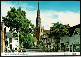 RB 1191 - Cars At High Street - Shops & Parish Church Solihull - Warwickshire - Sonstige & Ohne Zuordnung