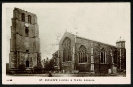 RB 1191 - 1910 Real Photo Postcard - St Michael's Church & Clock Tower Beccles Suffolk - Other & Unclassified