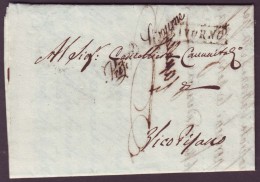 MEDITERRANEE - LAC - (113) "LIVORNO" Encadré (1808) + "Préfet De Livourne" En Franchise Pour Vico Pisamo - 1792-1815: Dipartimenti Conquistati