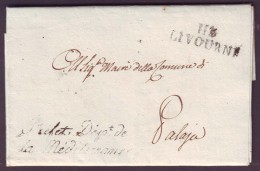 MEDITERRANEE - LAC - 113 LIVORNO (1813) + "Préfet Dept De / La Méditérranée" En Franchise Pour Palaja - 1792-1815 : Departamentos Conquistados