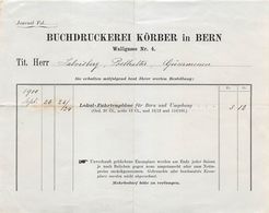 Buchdruckerei Körber, Bern, Datiert 1900 - Schweiz