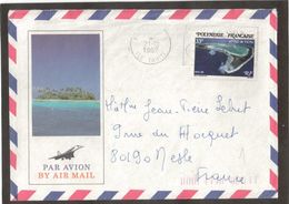 5 - TAHITI Enveloppe Illustrée De 1982 Pour La France. (Papeete Pour Nesle.) - Lettres & Documents