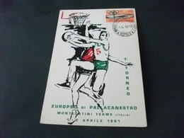 SPORT PALLACANESTRO 1° TORNEO EUROPEO  MONTECATINI TERME 1961 - Basketball