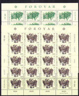 Europa Cept 1981 Faroe Islands 2v 2 Sheetlets (1x Folded In The Middle) ** Mnh (F6894) ROCK BOTTOM PRICE - 1981