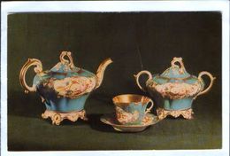 Russia - Postcard Unused  - The Popov Factory - Tea Service  - Middle Of The 19th Century - Cartes Porcelaine