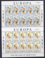 Europa Cept 1981 Gibraltar 2v 2 Sheetlets ** Mnh (F6895) - 1981