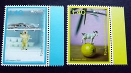Liechtenstein 1744/5 **/mnh, EUROPA/CEPT 2015, Historisches Spielzeug - Unused Stamps