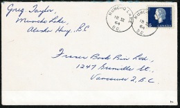 RB 1192 - 1964 Cover - Muncho Lake British Coumbia Canada - 5c Rate To Vancouver - Lettres & Documents