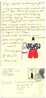 Japan 1984 Postcard Traditional Dress, Musashino Tokyo To U.S. - Asien