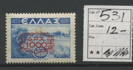 Yv. 531**   1000 ∆PX    Cote 12 Euros - Unused Stamps