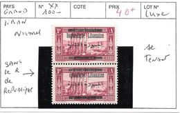 GRAND LIBAN N° 100 ** NORMAL ET SANS LE R DE REPUBLIQUE SE TENANT - Unused Stamps