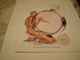 PUBLICITE  PARFUM CHANCE DE CHANEL 2010 - Unclassified