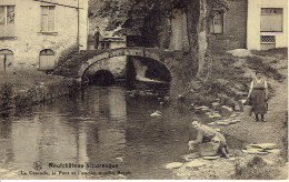 Neufchateau La Cascade Le Pont Et L'ancien Moulin Bergh  Laveuses Lavandieres - Neufchateau