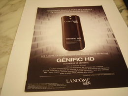 PUBLICITE PARFUM LANCOME MEN 2010 - Unclassified